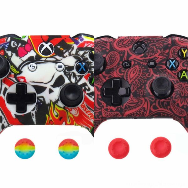

d0zix bloody shell patterned faceplate front housing hand case replacement part for xbox one x & one s controller (model 1708