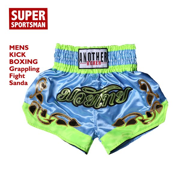 

children kickbox grappling fight training shorts men boy muay thai kick boxing clothes kids bjj boxeo pants sanda gym trunks, Blue