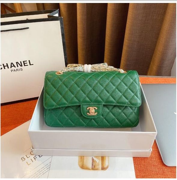 

caviar leather gold buckle chain one shoulder bagleather super soft ultimate comfortable handle size: 25*7*15cm