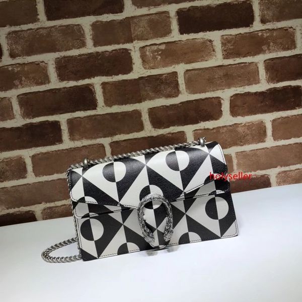 

2020 высокое качество бренда дизайн письмо выбивать мозаичного плеча цепи сумка женщин из натуральной кожи 400249 crossbody сумка