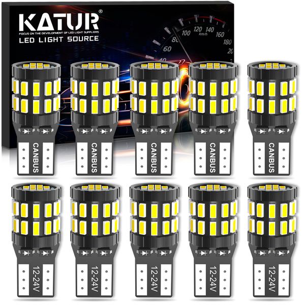 

10pcs t10 w5w canbus car led bulb 194 168 w5w license plate light for toyota corolla avensis yaris rav4 auris hilux prius camry