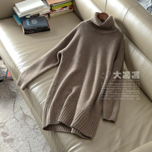 

новая мода двойной утолщение свободные водолазка кашемировый свитер женский вязать свитер кашемировый пуловер бесплатная доставка, White;black