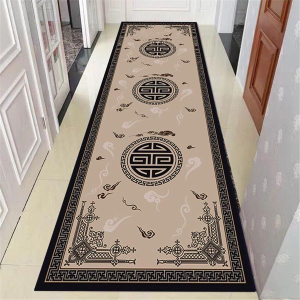

persian flower corridor mat flannel non-slip bedroom kitchen bedside rugs floor mat living room area rug 3d corridor carpets