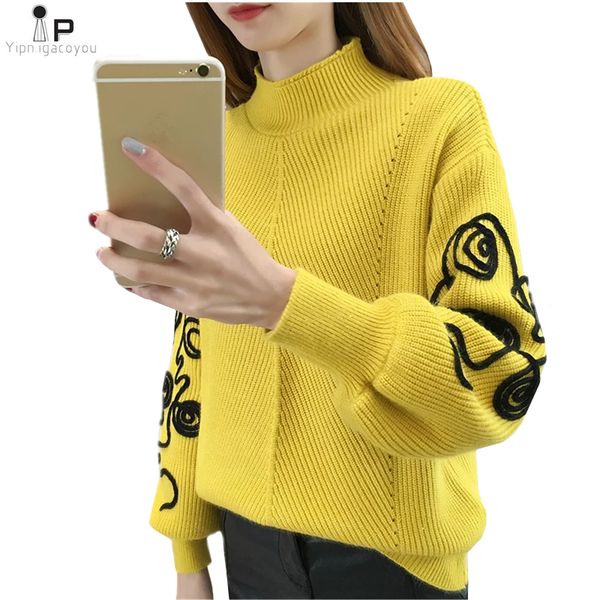 

autumn short cashmere sweater women knitting pullover winter korean plus size lantern sleeve loose jumper women sweater 3xl, White;black