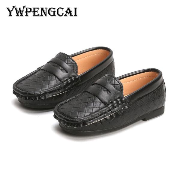 

size 21-30 spring autumn kids shoes soft pu leather toddler loafers baby boy shoes classic style slip-on boys #9ac0330, Black;red