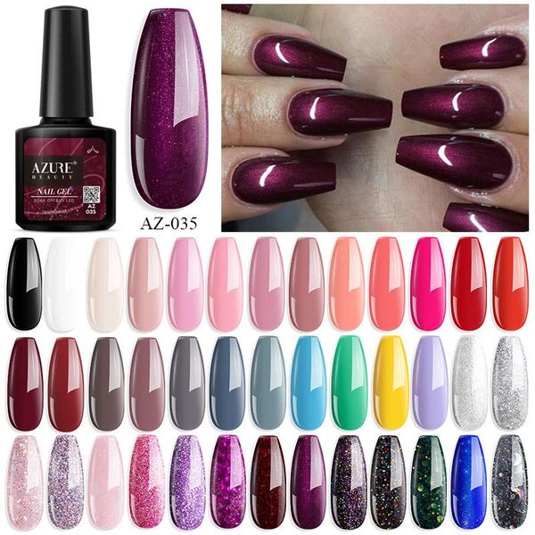 

beauty nail gel 40 colors soak off uv/led gel varnish glitter color lacquer nail art manicure semi permanent1, Red;pink