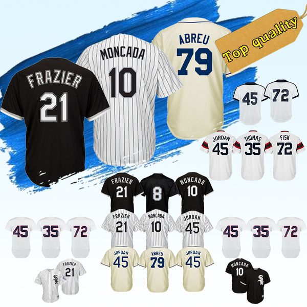 

HOT Chicago White Jersey Sox 79 Jose Abreu Baseball Jersey 35 Frank Thomas 10 Yoan Moncada 45 Michael 8 Bo Jackson 21 Todd Frazier jersey