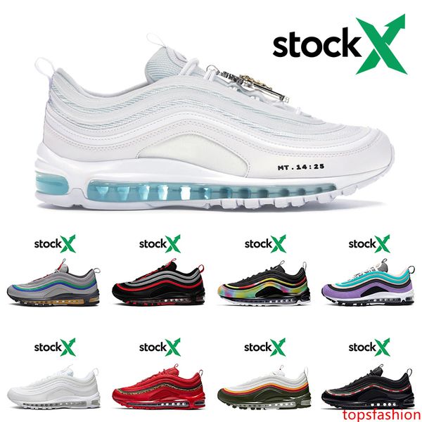 

stock x mschf x inri jesus running shoes men women s reflective bred red leopard triple black sports sneakers 36-45