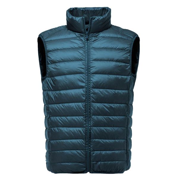 

zogaa 2019 men sleeveless jacket winter ultralight white duck down vest male slim vest men's clothes windproof warm waistcoat, Black;white
