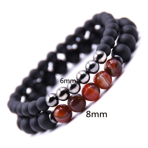 

black scrub bead double set bracelet bead bracelet