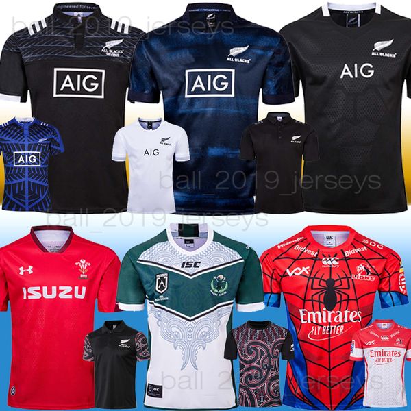 

ALL BLACKS Maori RUGBY JERSEYS NEW ZEALAND WRU LIONS MAORI KIWIS Rugby Jerseys Red wales All black