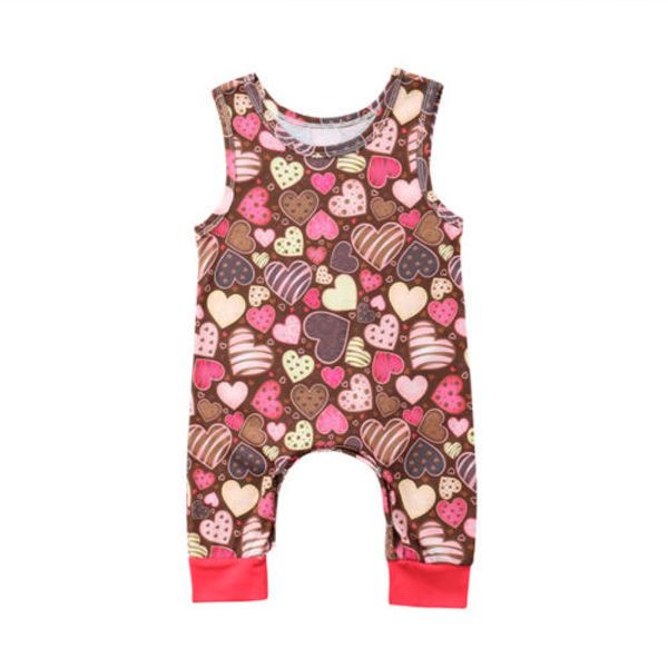 

Kids Toddler Baby Boy Girls Romper Jumpsuit Sleeveless Lovely Heart Printed Playsuit Summer Outfits Clothes