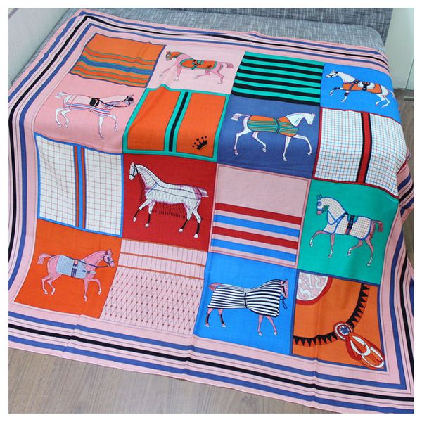 

eight horse print lady high grade cashmere scarf headband scarves girl gift multi function wholesale drop shipping yr21