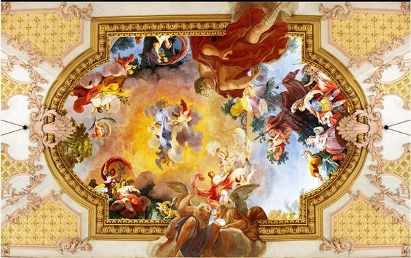 

custom p wallpaper 3d ceiling murals wallpaper european style new character ceiling zenith mural background wall picture