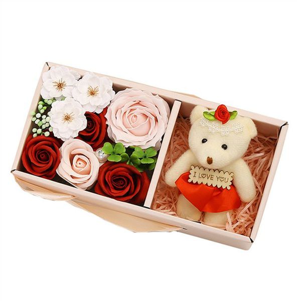 

роза цветок мыло цветок рождественский подарок партия выступает день святого валентина подарок плюшевый мишка карты коробка пакет свадебные