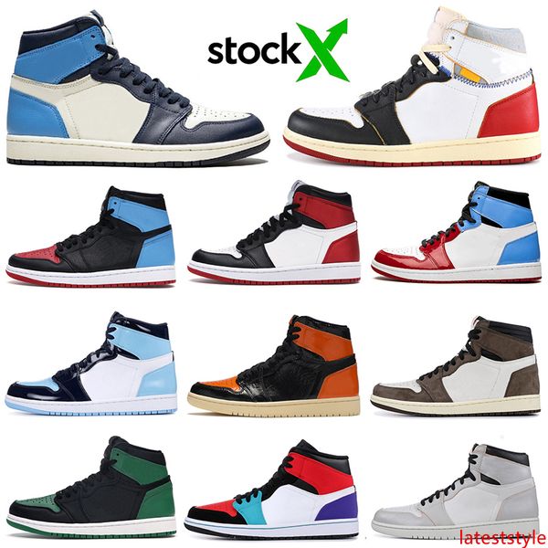 

stock x jumpman 1 men basketball shoes 1s unc to chicago obsidian spiderman banned fearless women mens trainer fashion sports sneakers