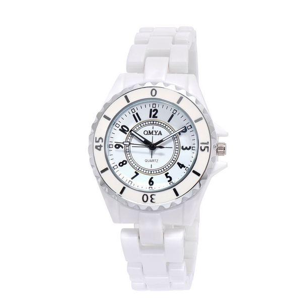 

2018 new style ceramic women's brand quartz watch classic women's watch ladies' factory direct wholesale, Slivery;brown