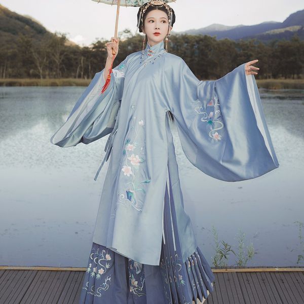 

stage wear traditional chinese dance costumes hanfu women dress ancient han dynasty princess festival outfit sl3370, Black;red