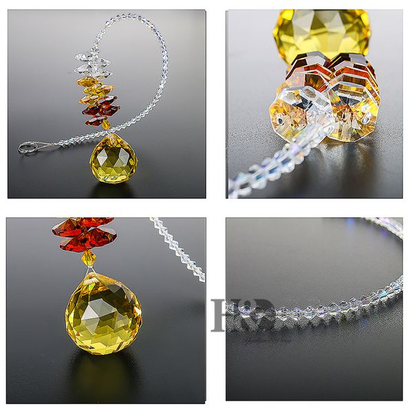 

h&d 30mm chandelier crystals ball prism pendant rainbow maker chakra cascade suncatcher