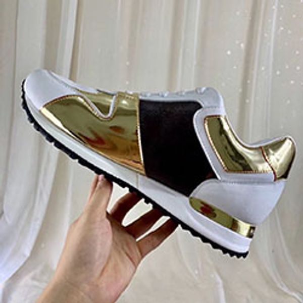 

new designer sneakers brand woman man shoes leather mesh mixed color trainer runner shoes size a0823, Black