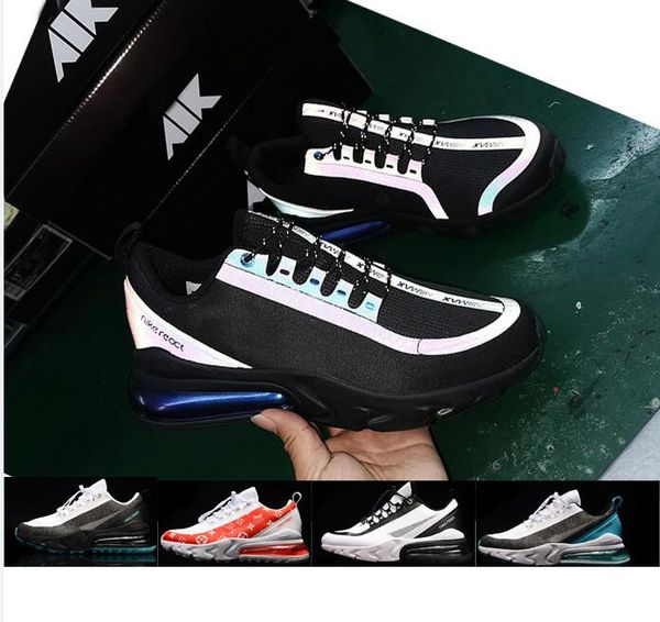 

2020 air react run utility 270 running shoes men airs cushion sports shoes womens sneakers max 270 react walking trainers, Black