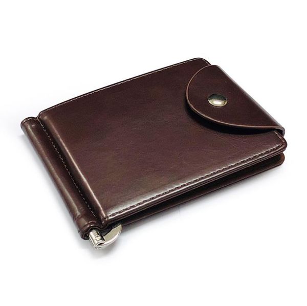 

pu leather wallet short fashion men's wallet buckle, Black