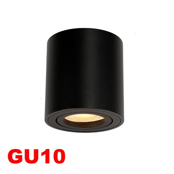 Adjustable Led Round Surface Mounted Trimless Downlight Gu10 Fixture Cylinder Ceiling Down Spot Light Bedroom Lamp Gu 10 Spotlights Fitting Led Down