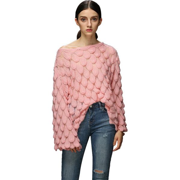 

ladies knitted hollow out crochet summer pullover women mesh thin plus size ladies knit loose pullovers sweaters female, White;black