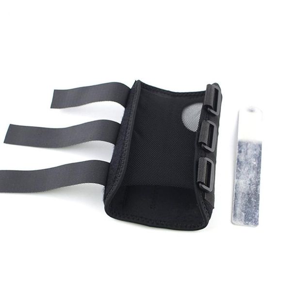 

steel plate support fixed wrist protection fracture sprain sports protective gear steel wristband professional, Black;red