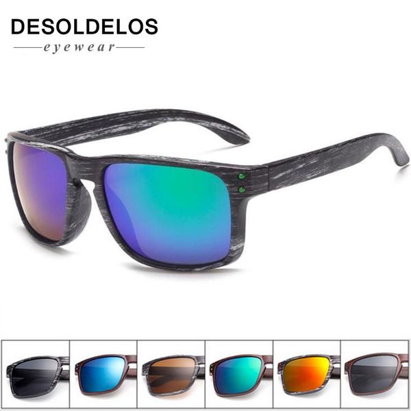 

classic mens sunglasses uv400 vintage sun glasses for driving black frames wood grain glasses men rivets eyewear 2020 hot, White;black