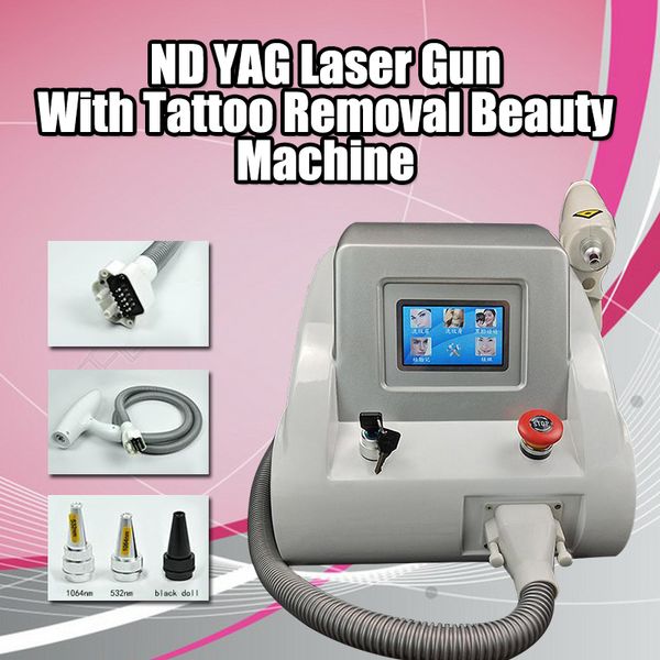 

2000mj q switch nd yag laser tattoo removal machine pigments age spot removal skin rejuevantion device 532 1064 nm, Black