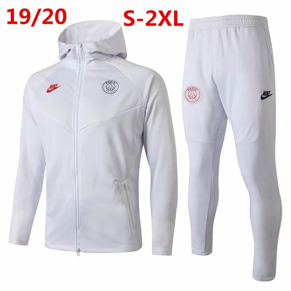 

Оптовая 19 20 PSG мужские Hoodie VERRATTI длинным рукавом костюмы футбол Джерси MBAPPE Париж зимняя куртка ветровка пальто с капюшоном Icardi