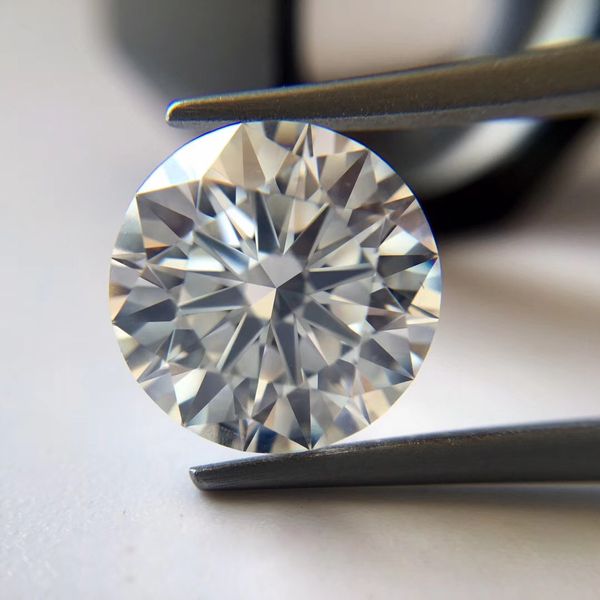 LOTUSMAPLE 0.1CT - 7CT G cor FL moissanite diamante redondo brilhante 3EX corte de pedra sintética de laboratório teste positivo cada um igual a 0.5CT ou mais dê um certificado GRA grátis