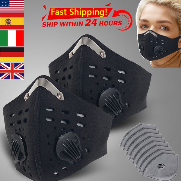 

США со задействуя фильтр с активированным углем маски Велосипеда многоразового дышащего Спорт пыл Защитной маской Запуск пыль ветрозащитного TLPFY9038