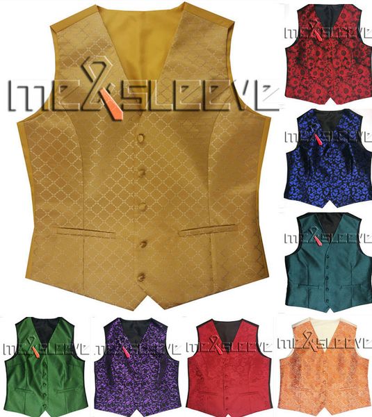 

jacquard floral/swirl/stripe lady dress waistcoat, White;black