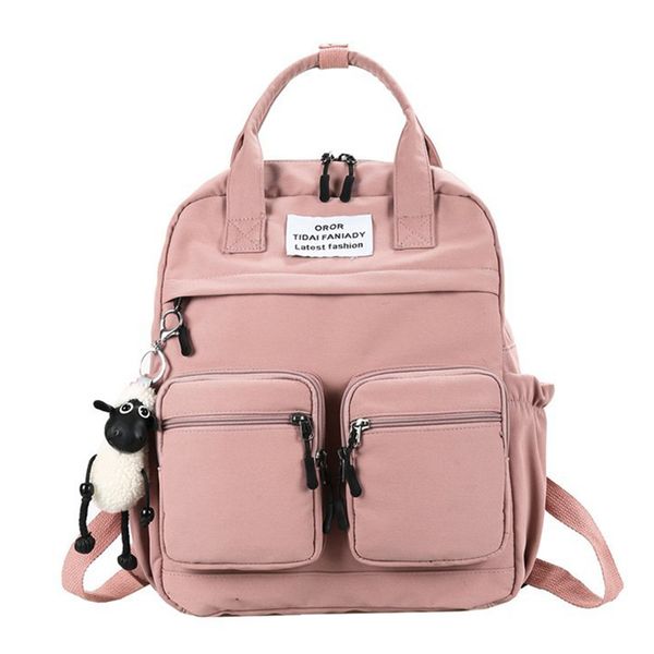 

мода рюкзак унисекс многофункциональный рюкзак student пара back pack высокого качества solid color рюкзак черный белый