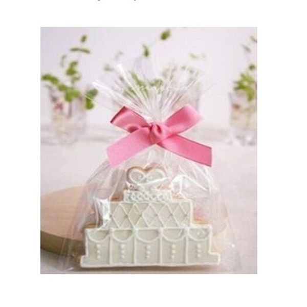 

fashion 100pcs/lot 12x25cm cookie packaging basic transparent plastic bags for biscuits snack baking package cake storage bag