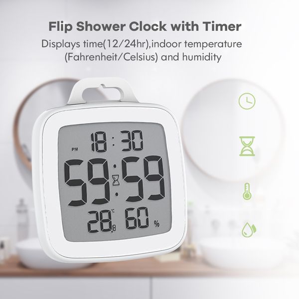 

Waterproof Digital Kitchen Timer For Cooking Shower Stopwatch Alarm Clock Electronic Cooking Countdown Touch Timer