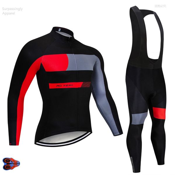 

2019 pro uci red racing team cycling jersey pant set 9d gel autumn ropa ciclismo mtb pro cycling wear men clothing, Black;red