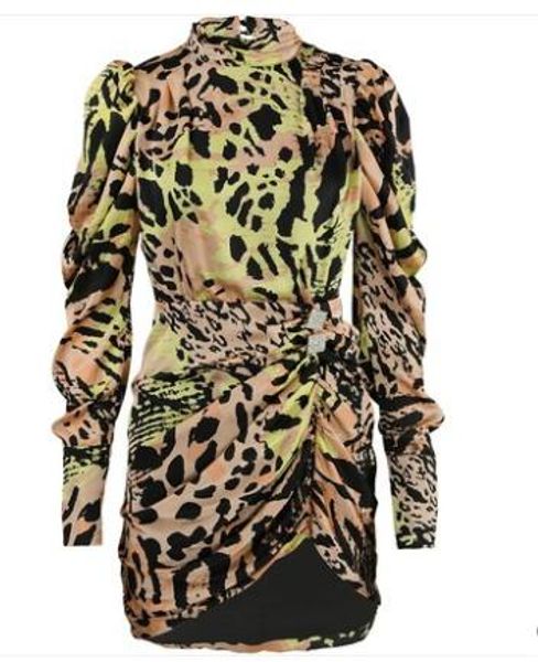 

2020 new arrive women leopard print dress, Black;gray