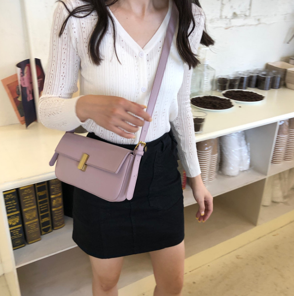 

women small bag baguette pu leather simple fashion girl cross body bag flap messenger shoulder candy color paipaio99