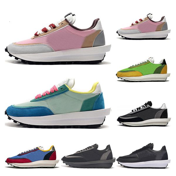 

новое прибытие sacai ldv вафельные кроссовки для мужчин женщин черный белый серый сосновый зеленый gusto varsity синий мужские тренеры мода