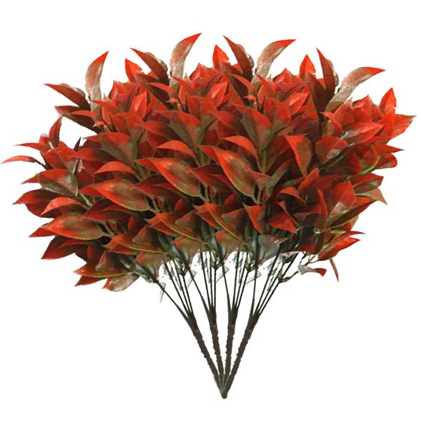 

4pcs/set indoor bonsai table centerpieces fake flower outdoor home decor artificial plants summer leaves shrubs bundles kitchen