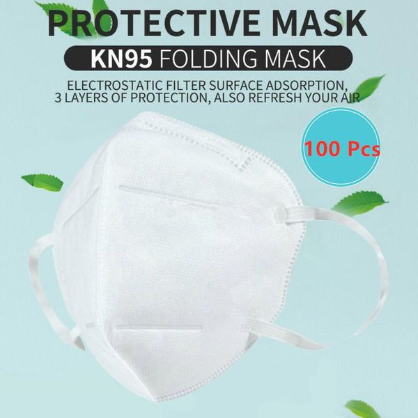 

wholesale 100 pcs kn95 face mask mouth mask 95% filtration dust-proof air pollution protective kn95 masks
