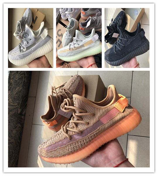 

2019 new 350 men women running shoes static black bred cream white sesame kanye west v2 sports sneakers 350 q29