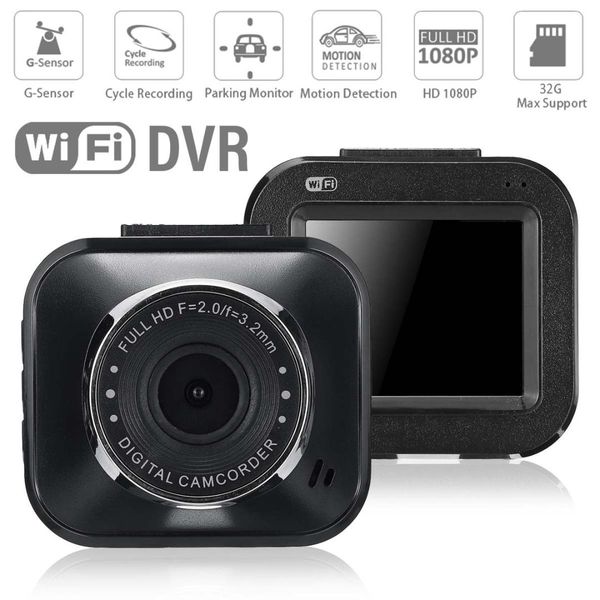 

wifi 1080p full hd lcd car dvr camera video recorder g-sensor motion detect 7 glass lens car dvrs camera recorder dash cam