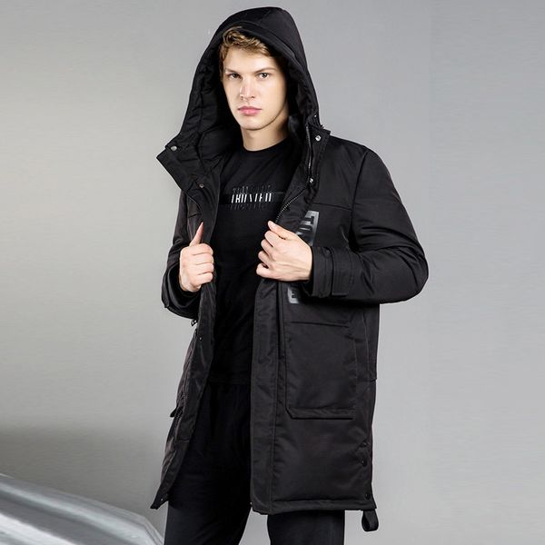 

new style men's down parkas designer hooded winter coats classic luxury long sleeve outerwear size:l-2xl 022, Black