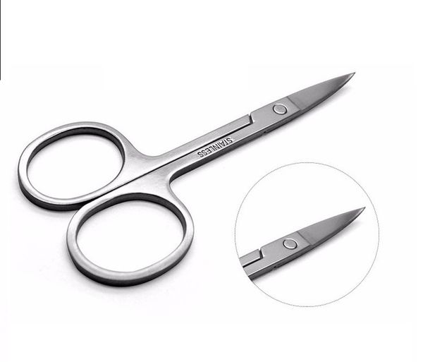 

stainless steel small makeup scissors eyebrow nose hair scissors cut manicure facial trimming tweezer makeup beauty tool