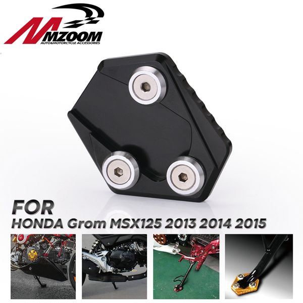 

motorcycles kickstand foot side stand extension pad support plate for msx125 msx-125 2013 2014