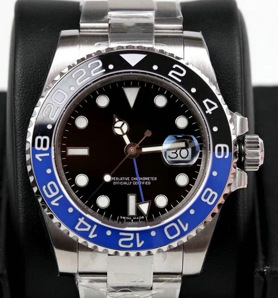 

roles gmt watch mechanical ceramic bezel automatic 2813 movement mens mechanical stainless steel master men fashion watches, Silver